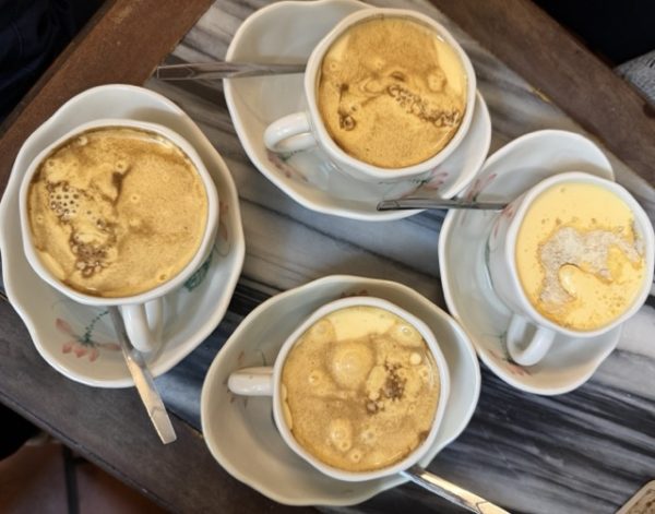 Vietnam egg coffee Hanoi traditional cafe creamy coffee