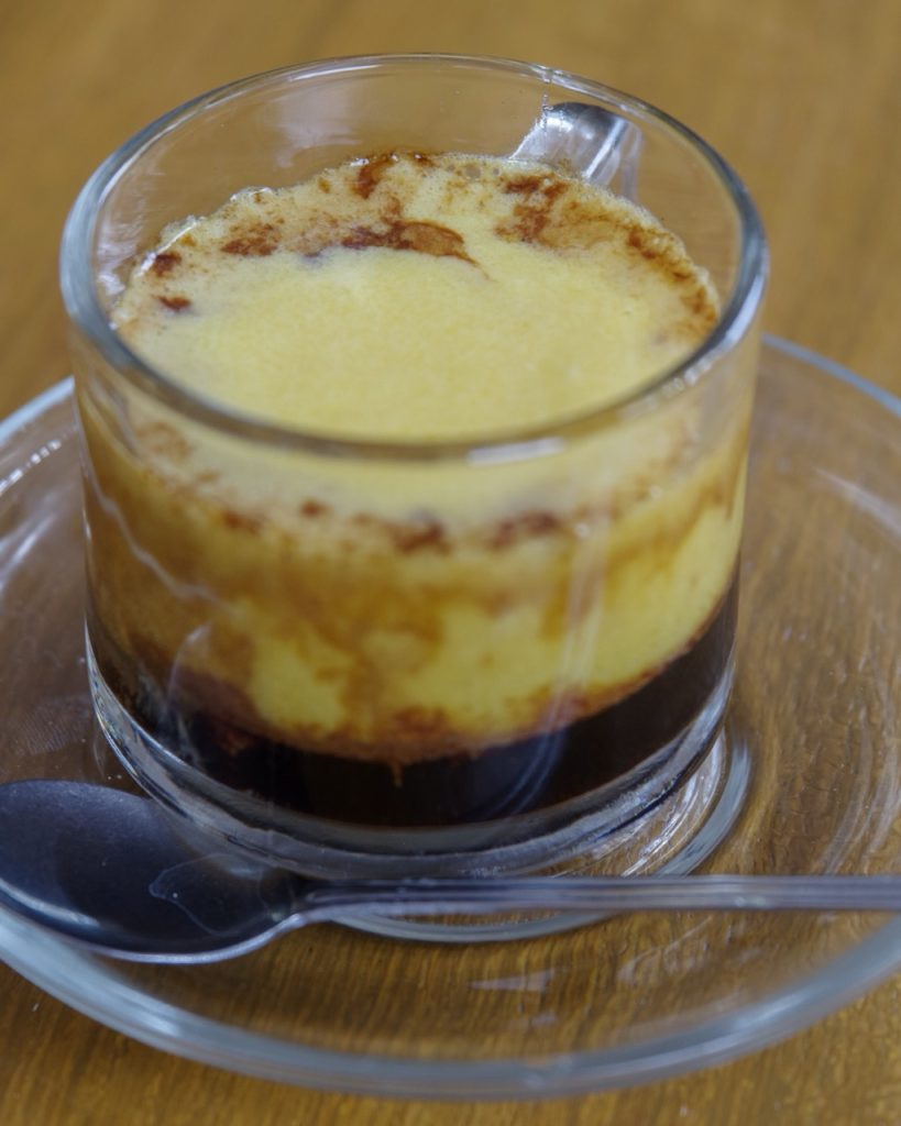 Traditional Vietnamese egg coffee in a Hanoi café