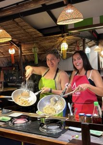 Thai cooking class in Thailand with Gagago, learning to prepare authentic Thai dishes during a small-group travel experience