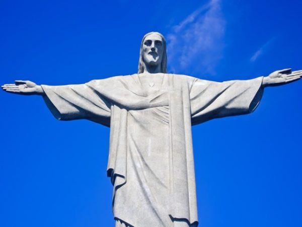 Christ the Redeemer statue overlooking Rio de Janeiro Brazil