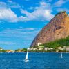 Panoramic view of Rio de Janeiro Brazil skyline and beaches
