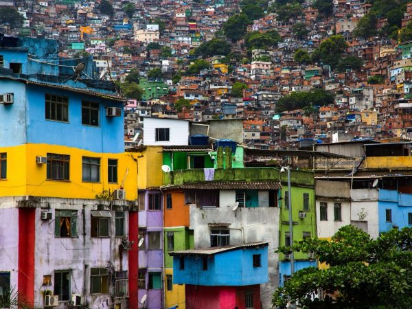 View of Rocinha Favela in Rio de Janeiro Brazil