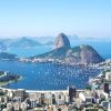 Pão de Açúcar (Sugarloaf Mountain) in Rio de Janeiro, Brazil with panoramic views over Guanabara Bay, beaches, and city skyline as part of a Brazil group travel itinerary.