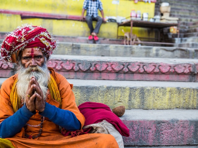 Evening Ganga Aarti ceremony in Varanasi