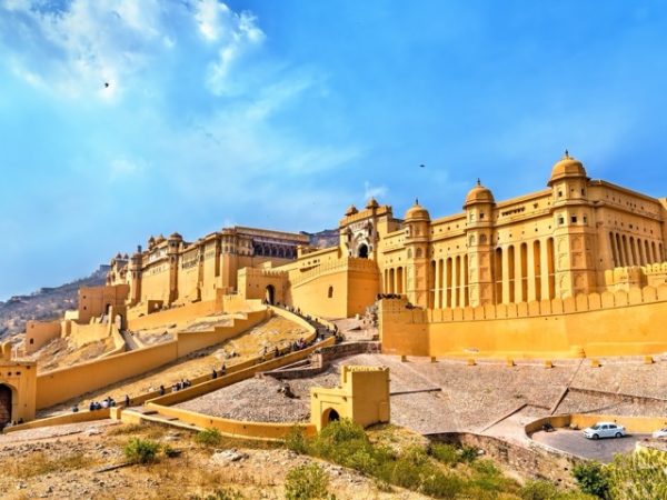 Amber Fort hilltop palace in Jaipur featured in our premium small-group India expeditions.