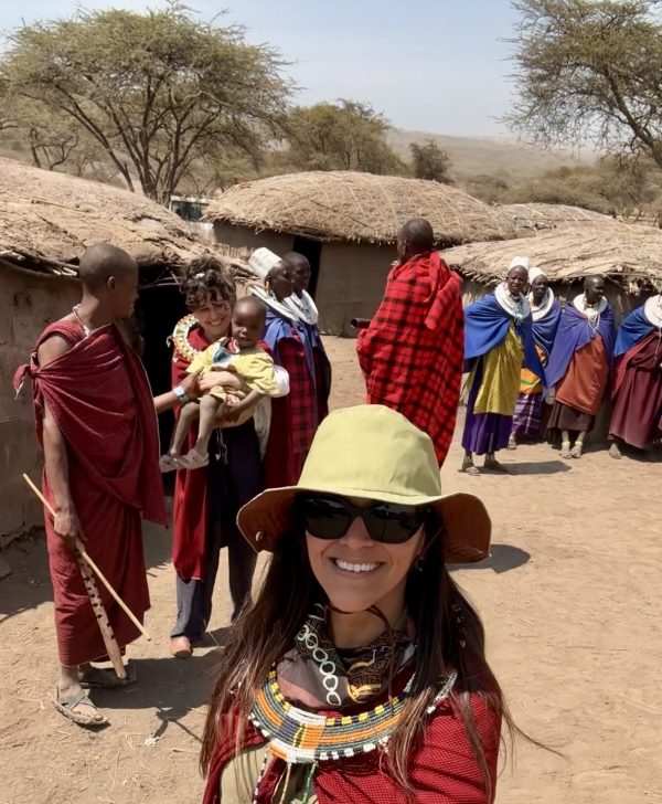 Maasai warriors performing the traditional jumping dance during an authentic cultural village visit on a Gagago safari.