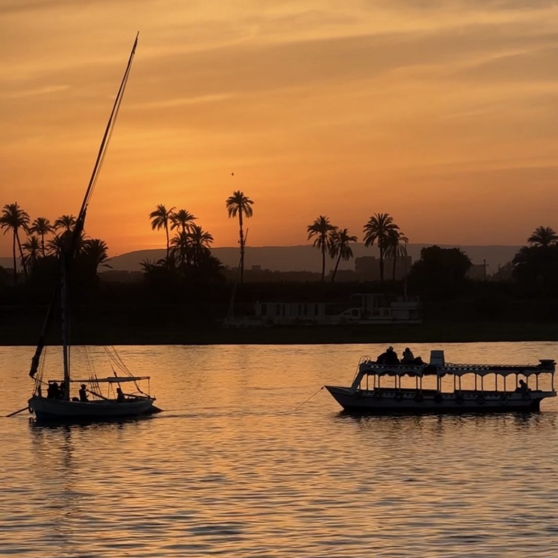 Nile River cruise with sunset views in Egypt