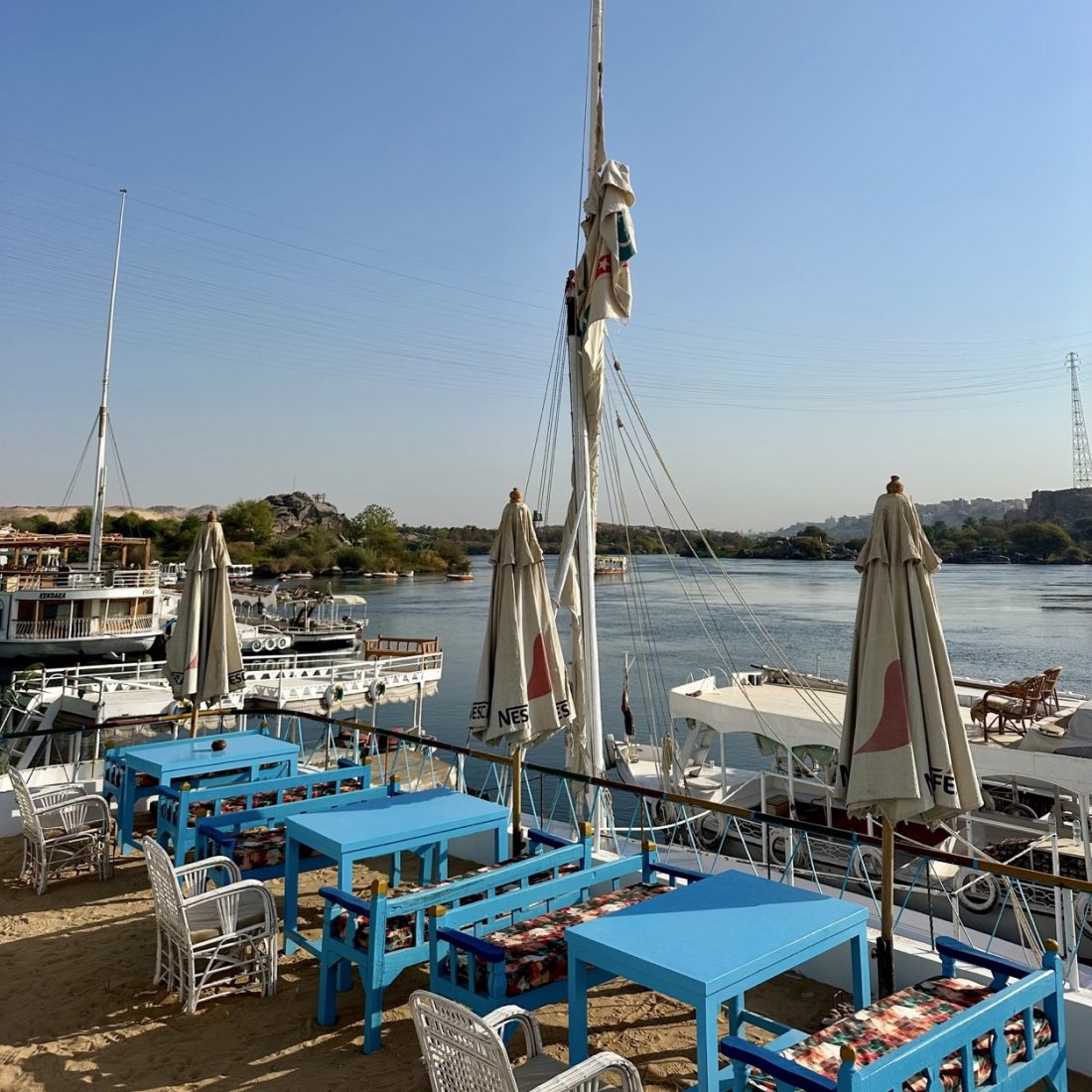 Nubian village Nile-front hotel with traditional architecture and river views in Egypt