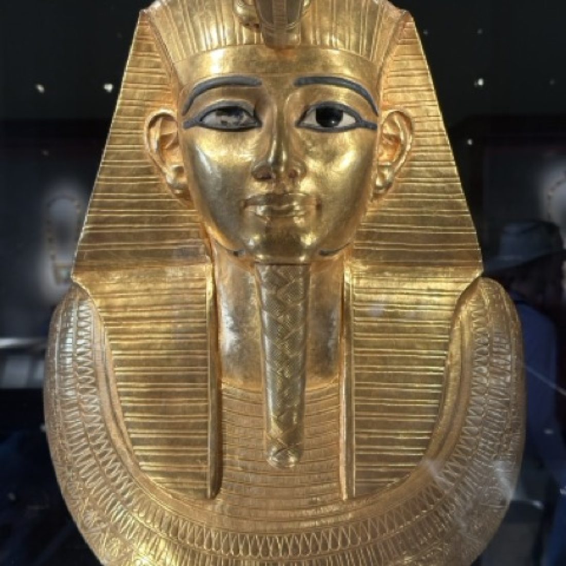 Pharaoh’s gold mask on display at the Egyptian Museum in Cairo, Egypt